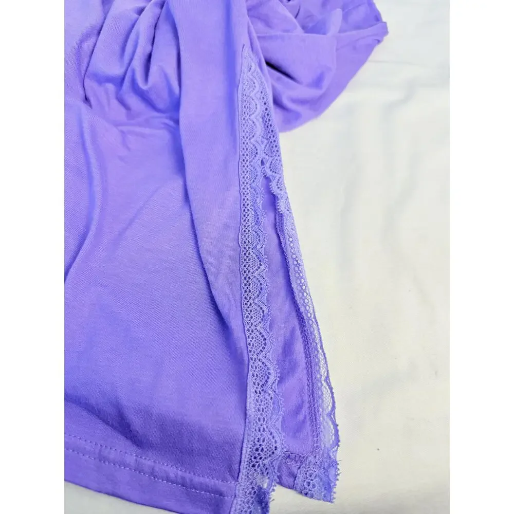Avenue Body Lavender Sleeveless Spaghetti Straps V Neck Maxi Nightgown 30/32 - Picture 3 of 9